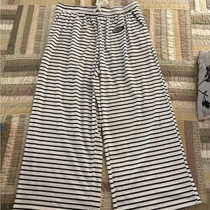SHEIN Curve Black and White Striped Pants
